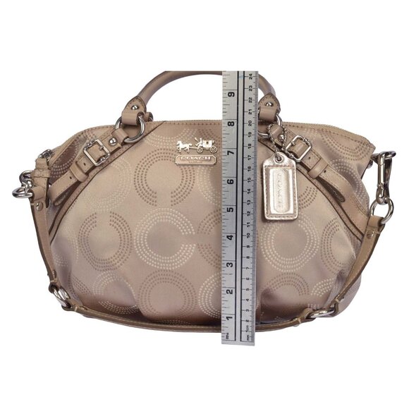 Authentic COACH Madison Dotted OP Art Sophia Shoulder Bag & Dust Protector Bag - Picture 12 of 15